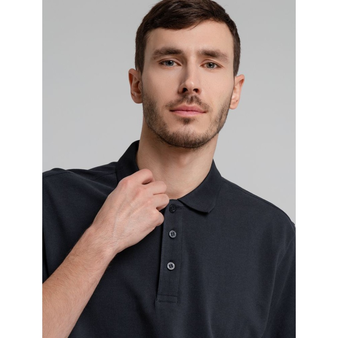 Рубашка поло мужская Neptune темно-синяя, S