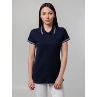 Рубашка поло женская Virma Stripes Lady, темно-синяя