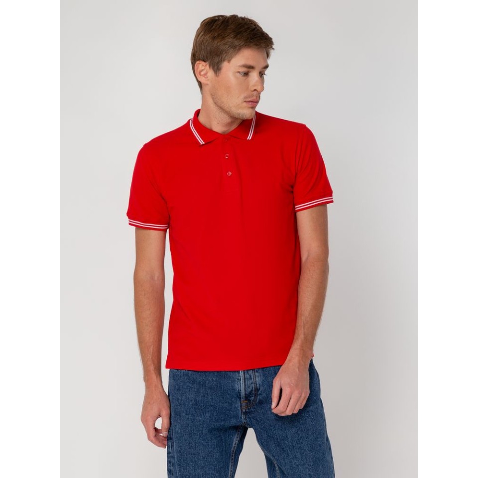 Рубашка поло Virma Stripes, красная, M