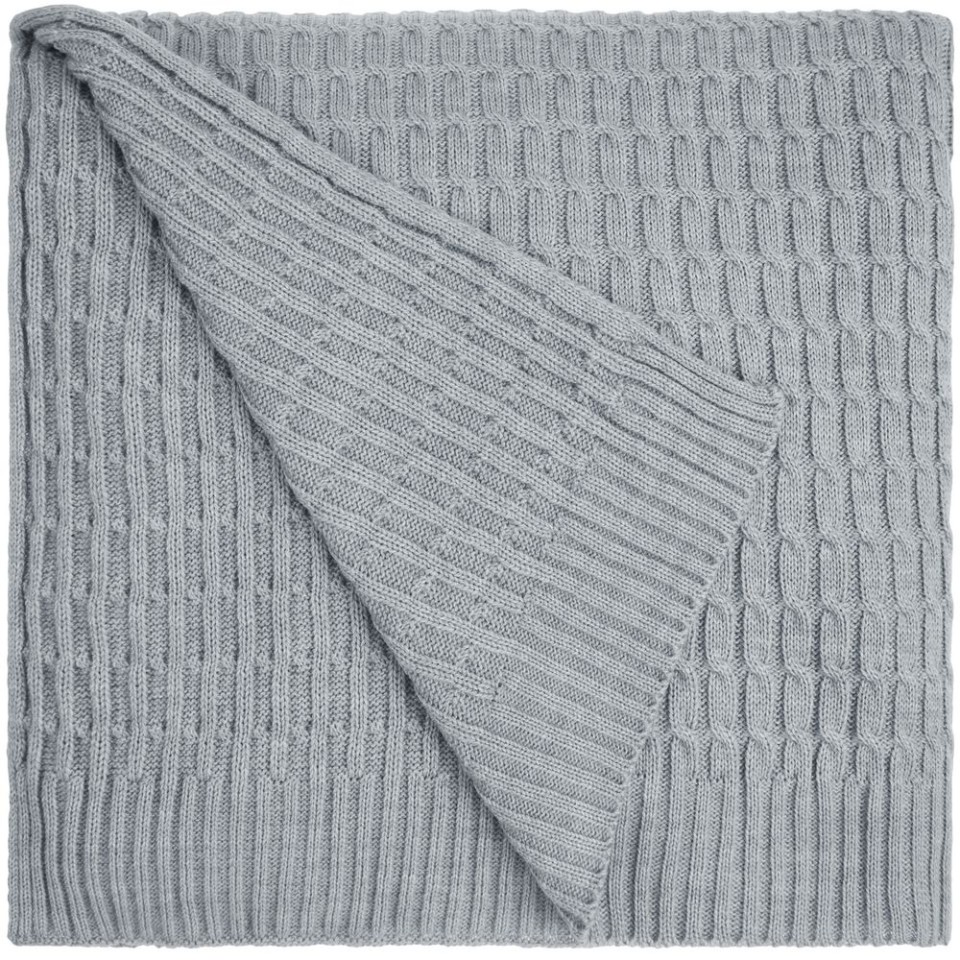 Плед Slumberland, серебристо-серый меланж