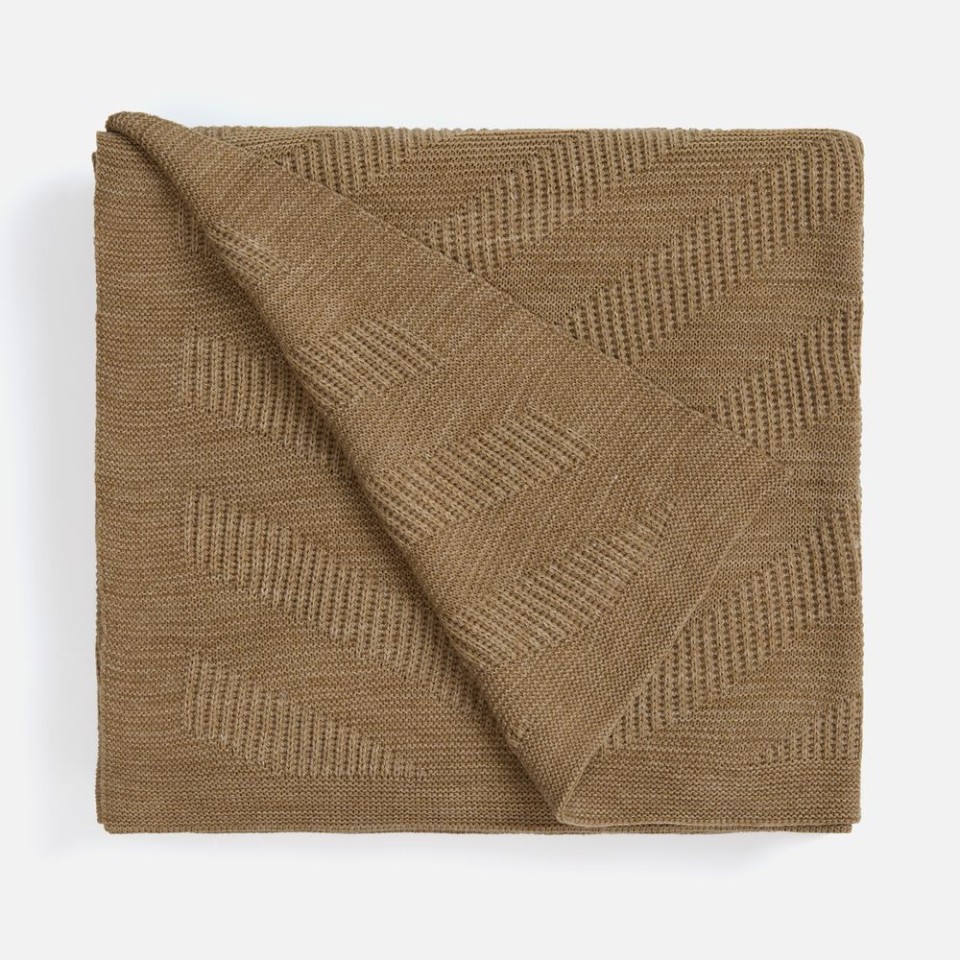 Плед Locus Solus, коричнево-бежевый меланж