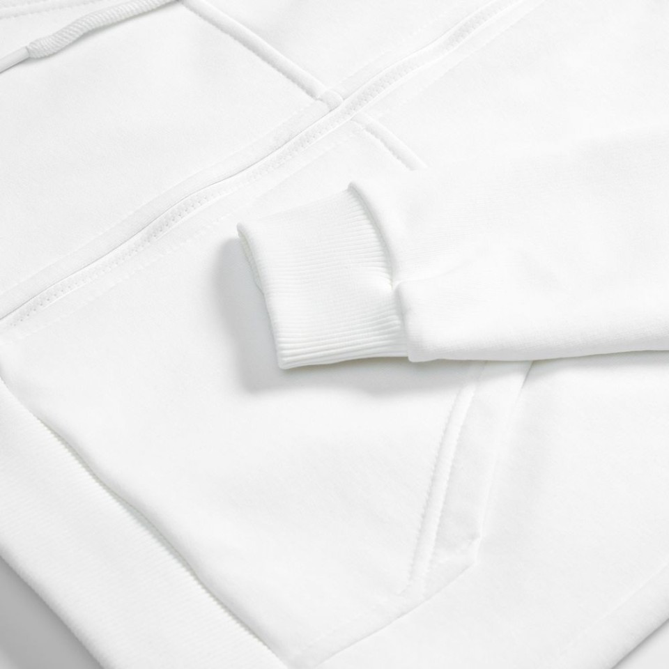 Толстовка унисекс оверсайз на молнии Zippy Terry, белая