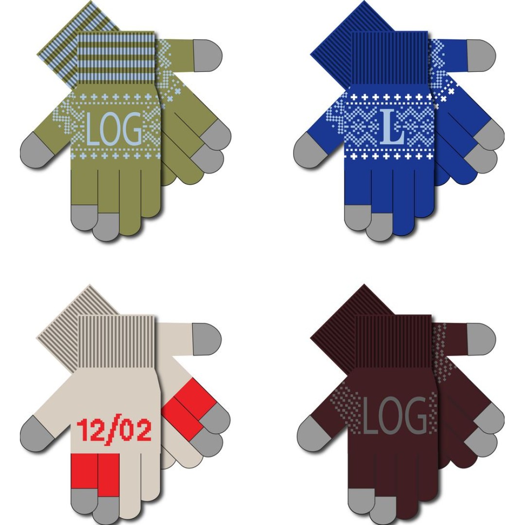 Сенсорные перчатки на заказ Guanti Tok, полушерсть, размер L/XL