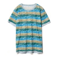 Футболка мужская RAYET двусторонняя, голубой/зеленый, S