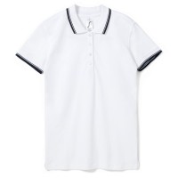 Рубашка поло женская Practice women 270 белая с темно-синим, XL