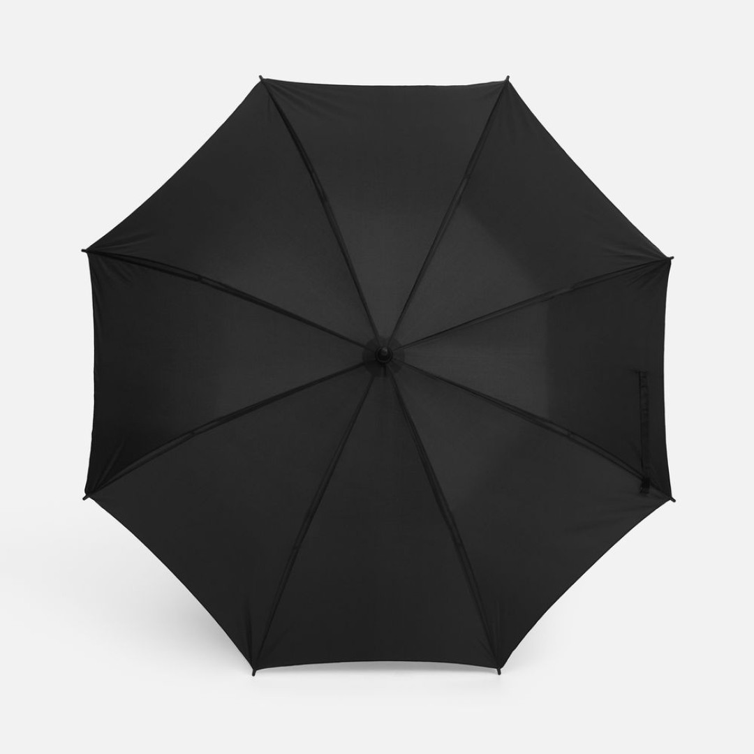 Зонт-трость Hidecolor с цветными спицами, черный с красным