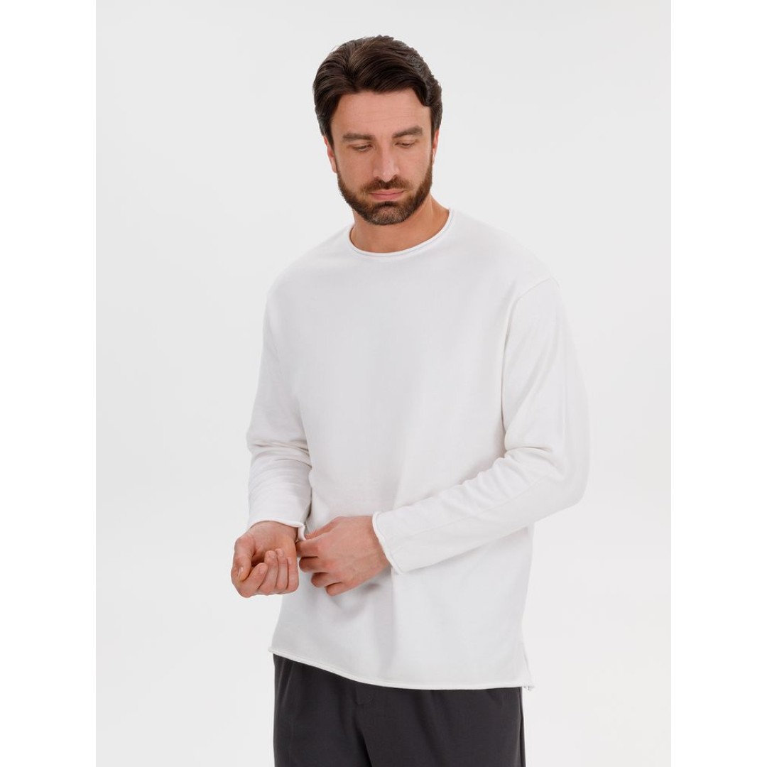 Лонгслив унисекс Siluetti Fuori, молочно-белый, размер S/M