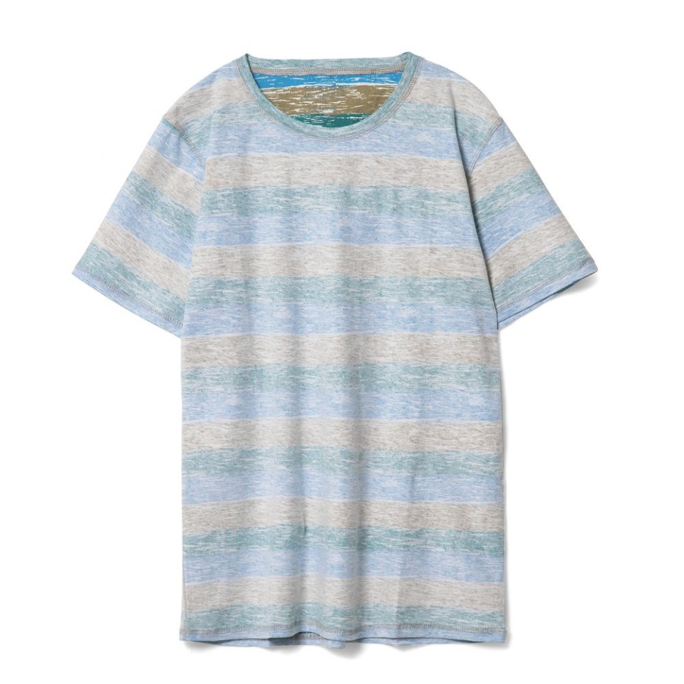 Футболка мужская RAYET двусторонняя, голубой/зеленый, S