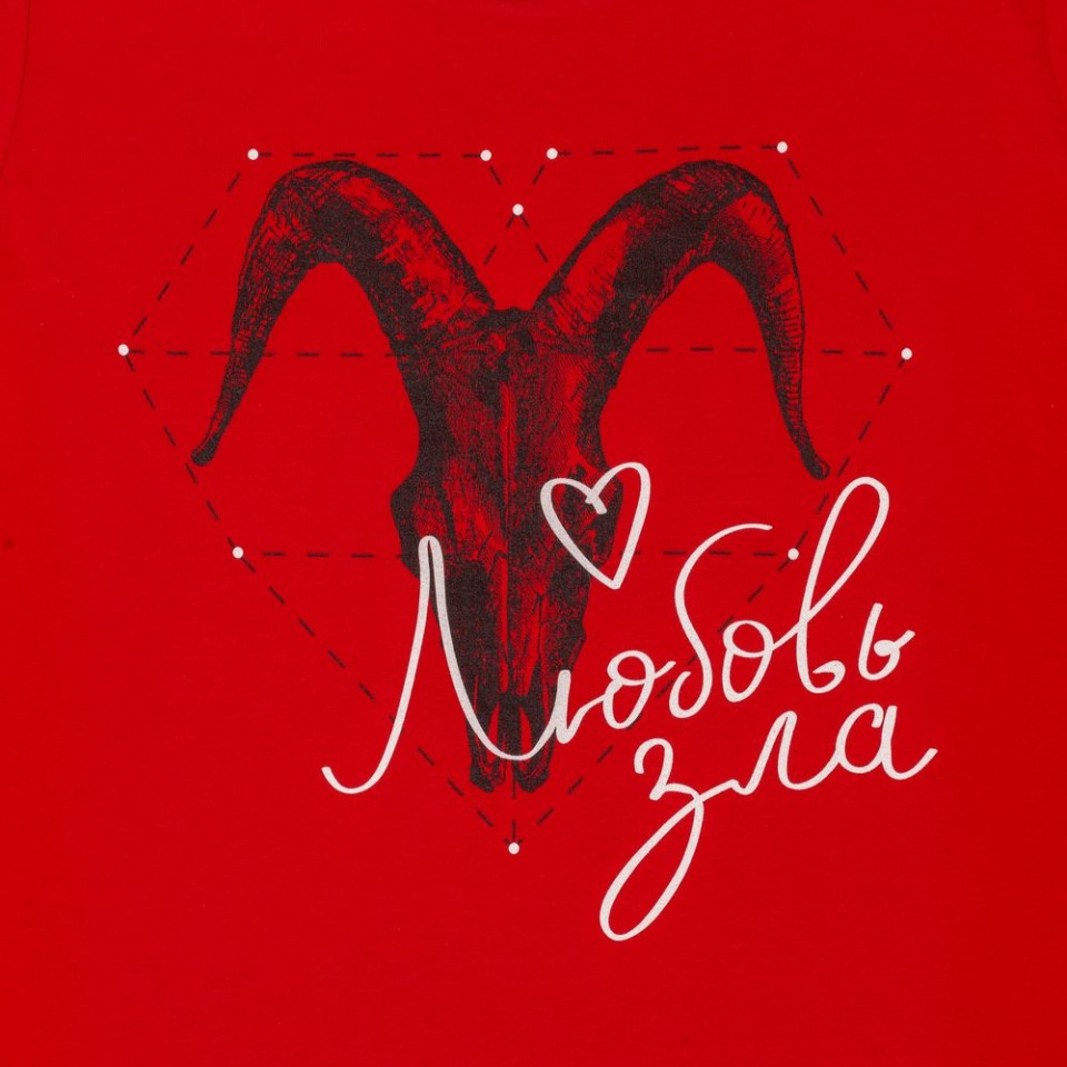 Футболка женская «Любовь зла», красная, S