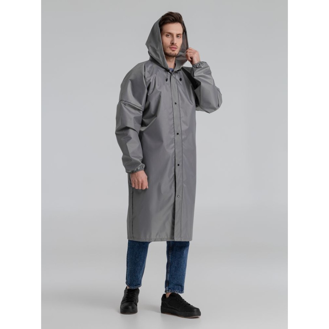 Дождевик со светоотражающими элементами Rainman Blink, серый, размер XS