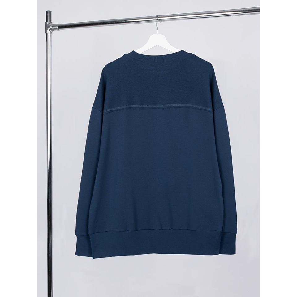 Свитшот оверсайз унисекс Vozduh, темно-синий, размер XS/S