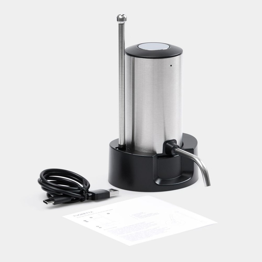 Электрический аэратор-дозатор для вина Tuoretta, серебристый