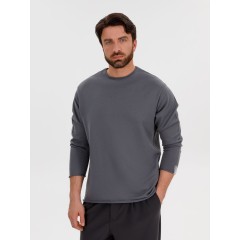 Лонгслив унисекс Siluetti Fuori, серый, размер S/M