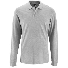 Рубашка поло мужская с длинным рукавом Perfect LSL Men серый меланж, 3XL