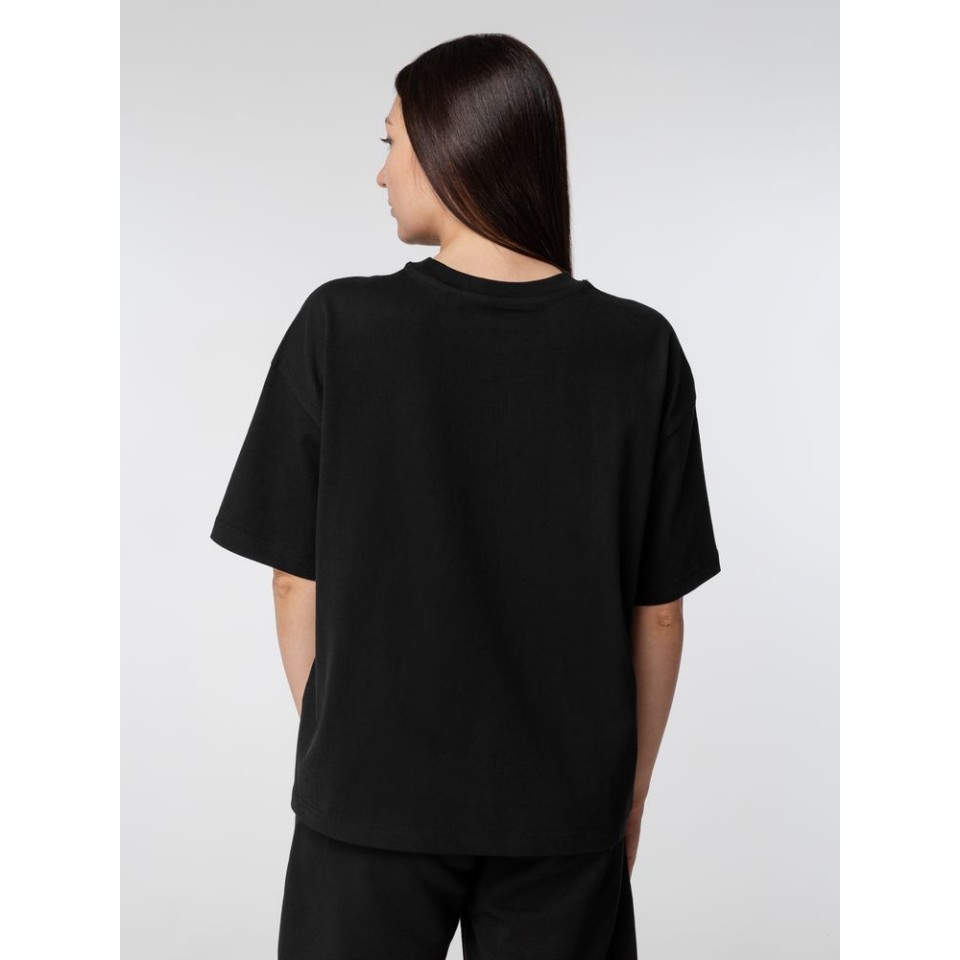 Футболка оверсайз женская Boxy Women, черная, размер XS