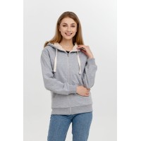 Толстовка на молнии Kulonga Sherpa, серый меланж, M