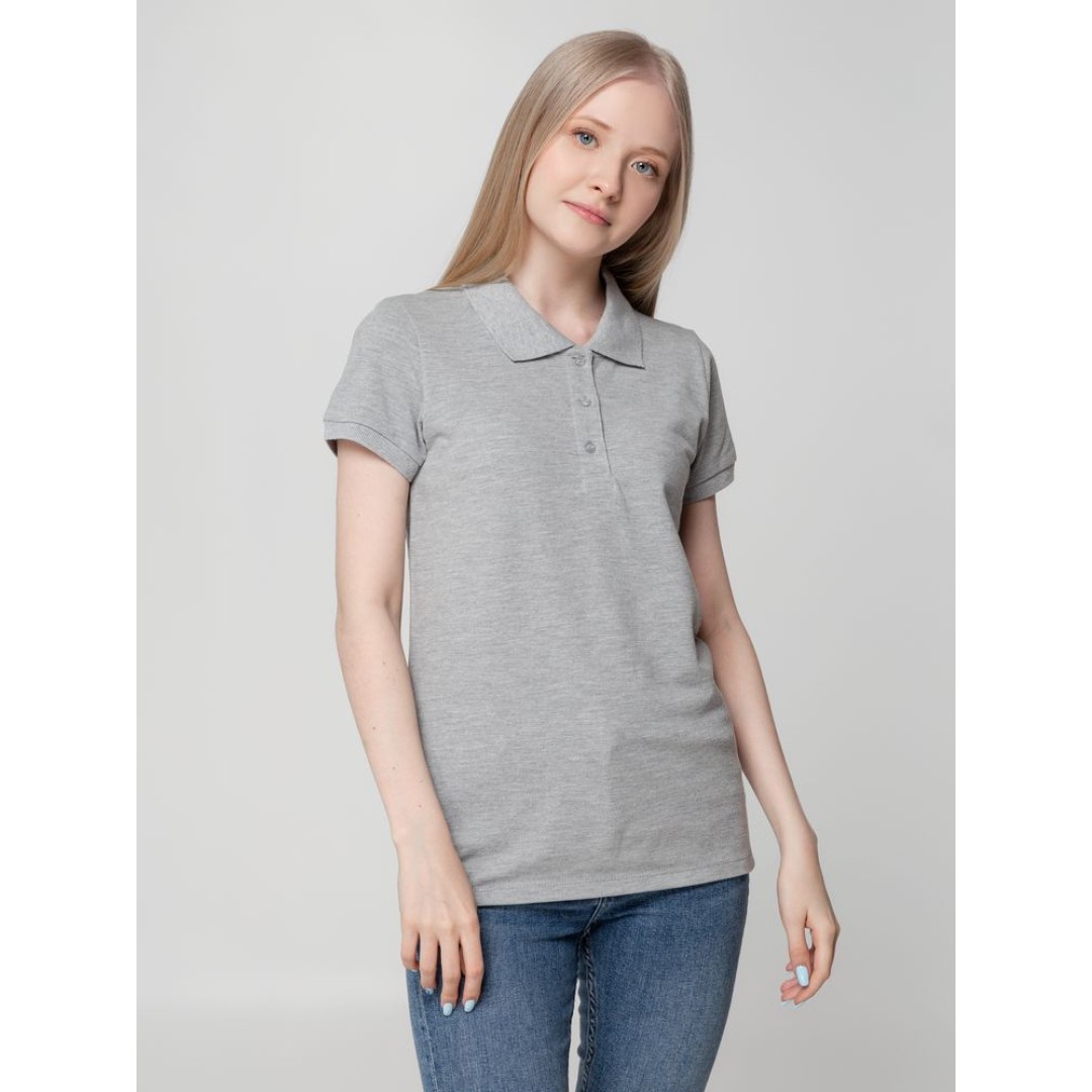 Рубашка поло женская Virma lady, серый меланж, S