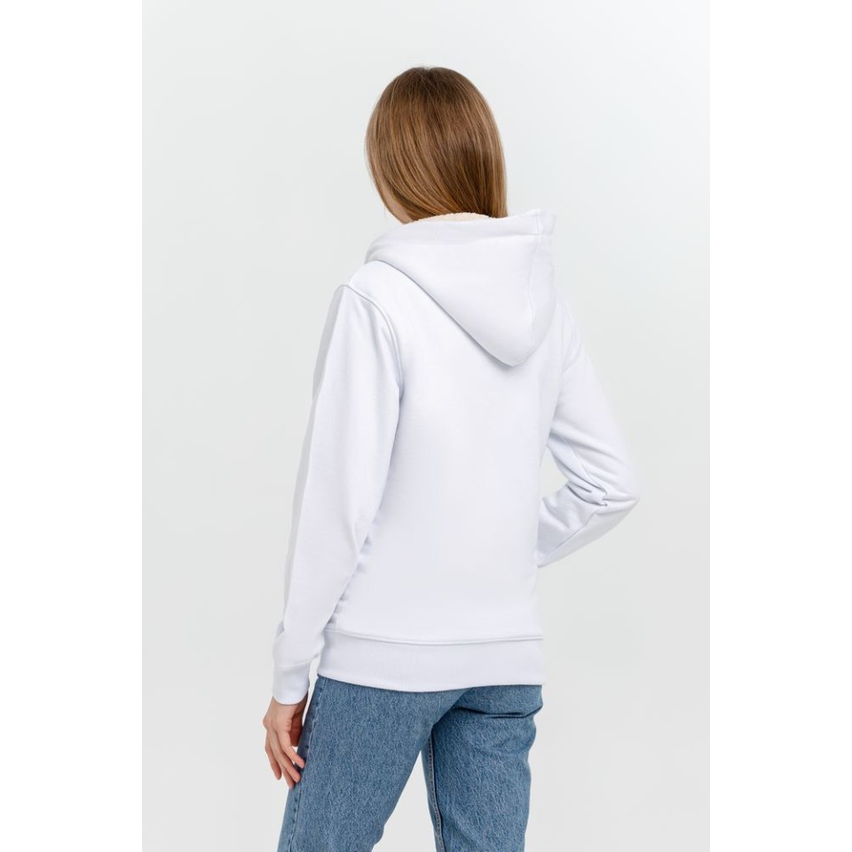 Толстовка на молнии Kulonga Sherpa, белая, L