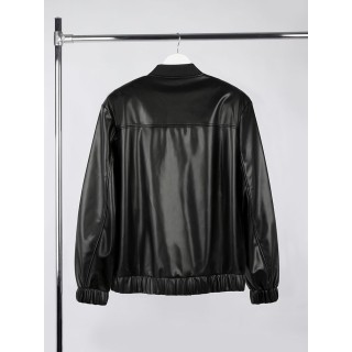 Бомбер из искусственной кожи Univer, черный, размер XS/S