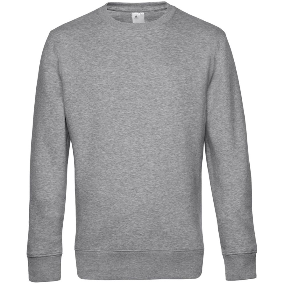 Свитшот унисекс King, серый меланж, S