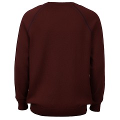 Джемпер Stitch с контрастной отделкой, бордовый с синим, S