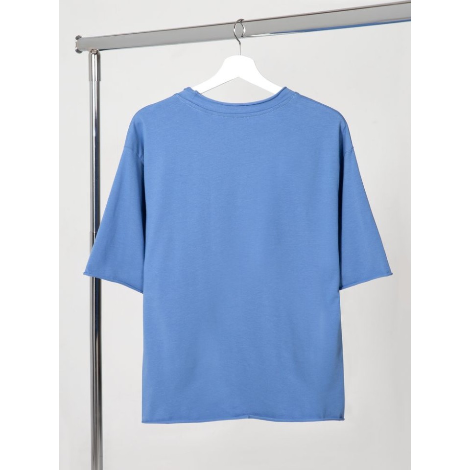 Футболка оверсайз Vozduh 2.0, синяя, размер XS/S