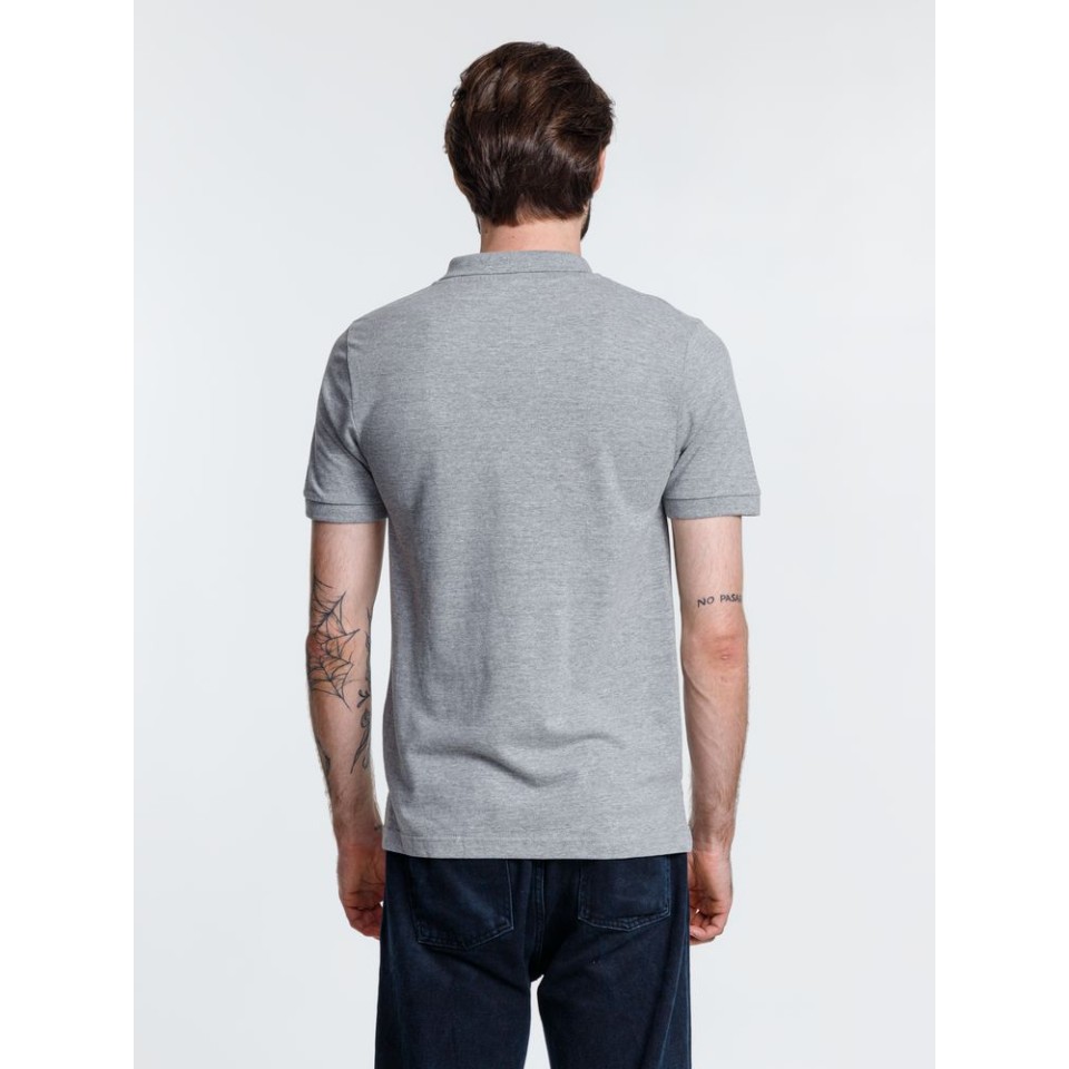 Рубашка поло мужская Adam, серый меланж, размер M