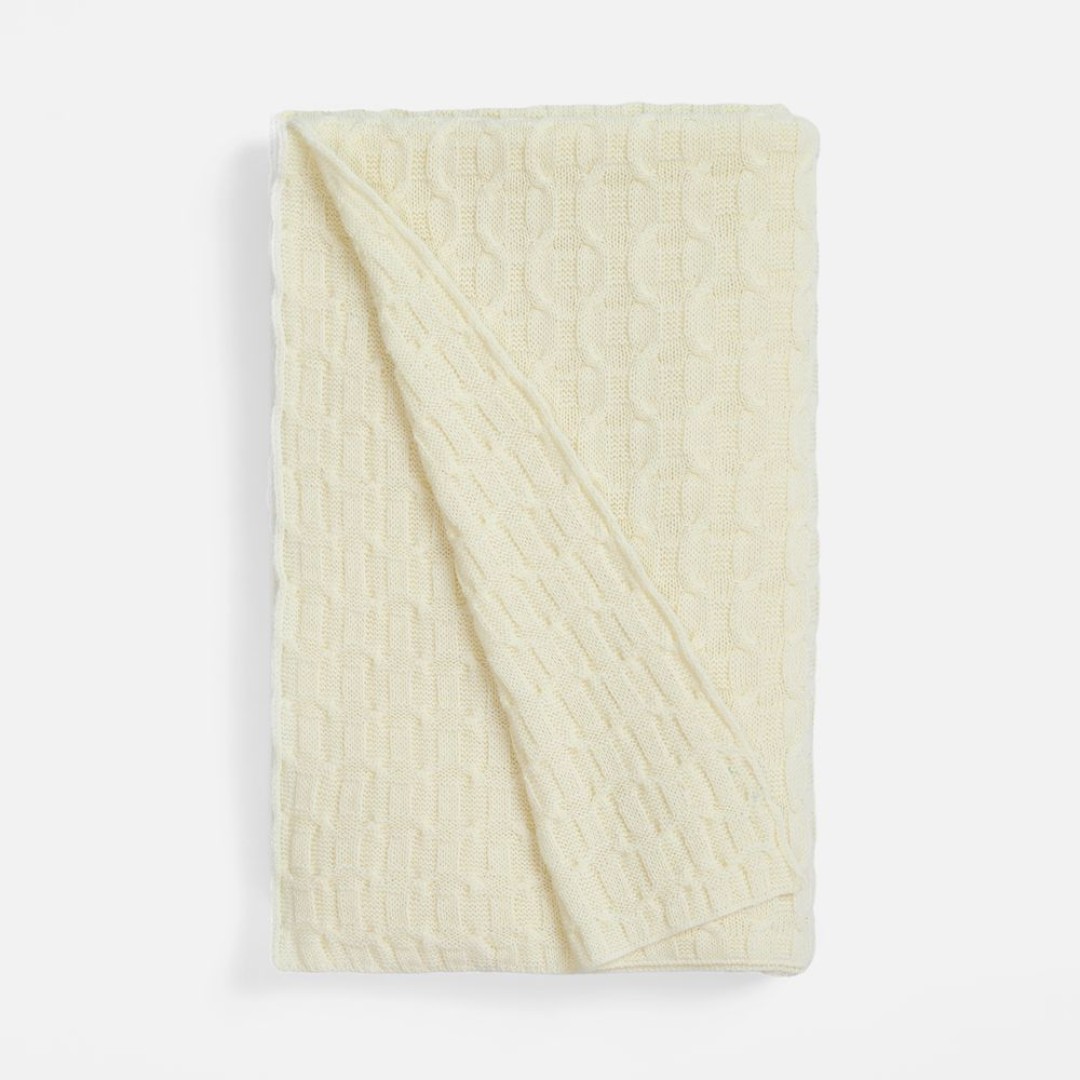 Плед Braidera, белый (молочный)