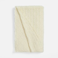 Плед Braidera, белый (молочный)