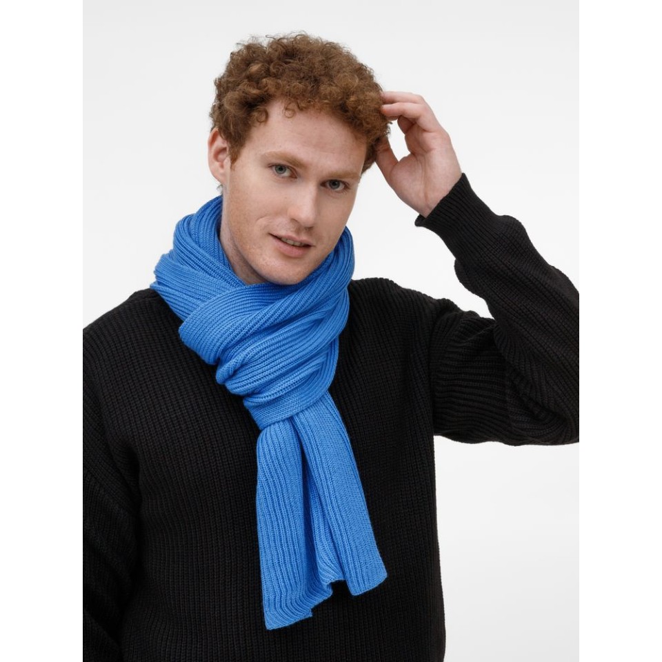 Шарф Nobilis Mono, синий (аква)