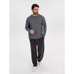 Лонгслив унисекс Siluetti Fuori, серый, размер S/M