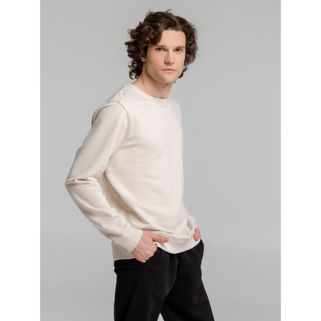 Свитшот унисекс BNC Inspire (Organic), молочно-белый