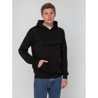Худи унисекс с карманом на груди Chest Pocket, черное, размер M/L