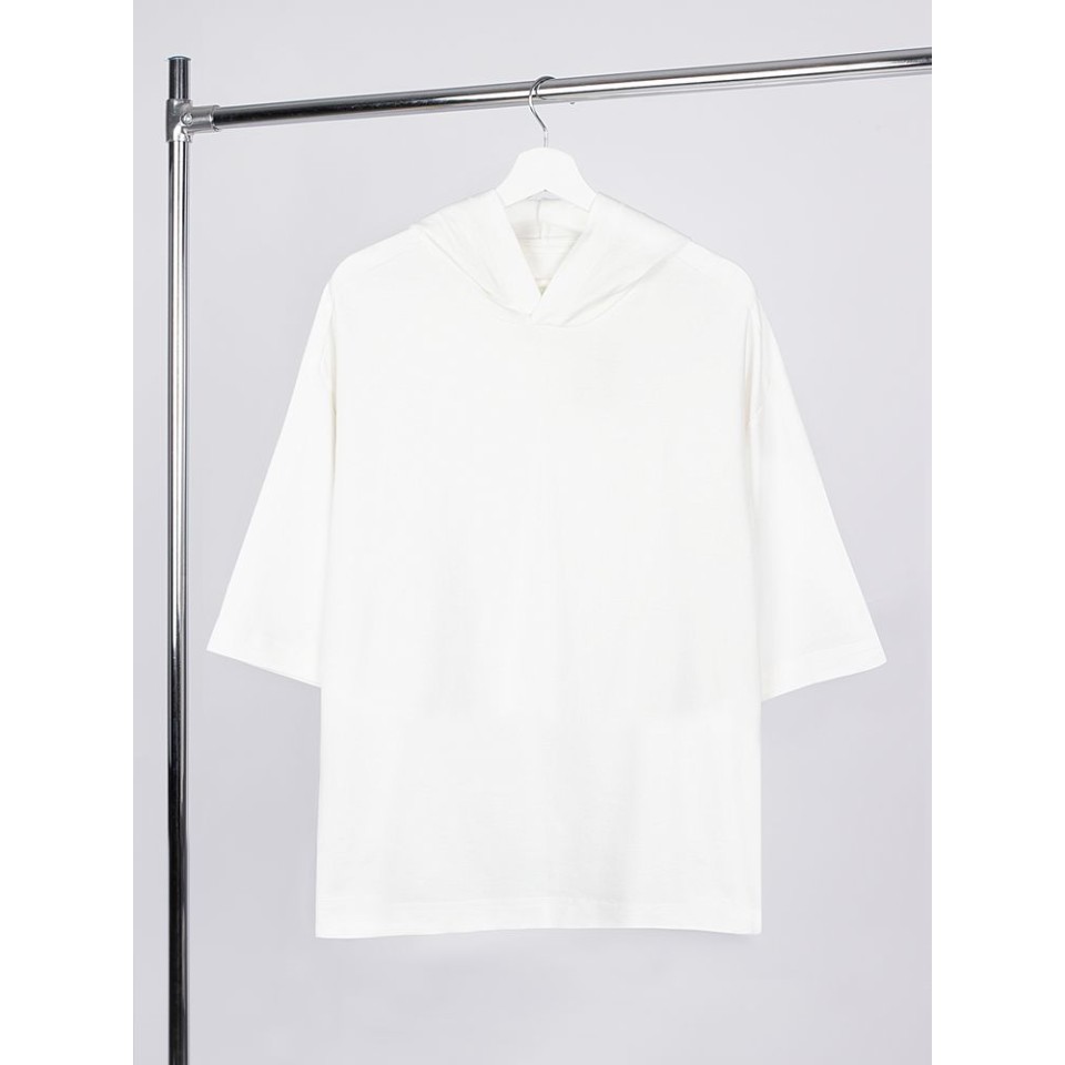 Футболка оверсайз унисекс с капюшоном Neofit, молочно-белая, размер XS/S