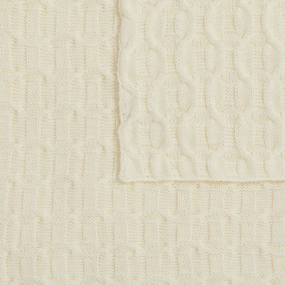 Плед Braidera, белый (молочный)