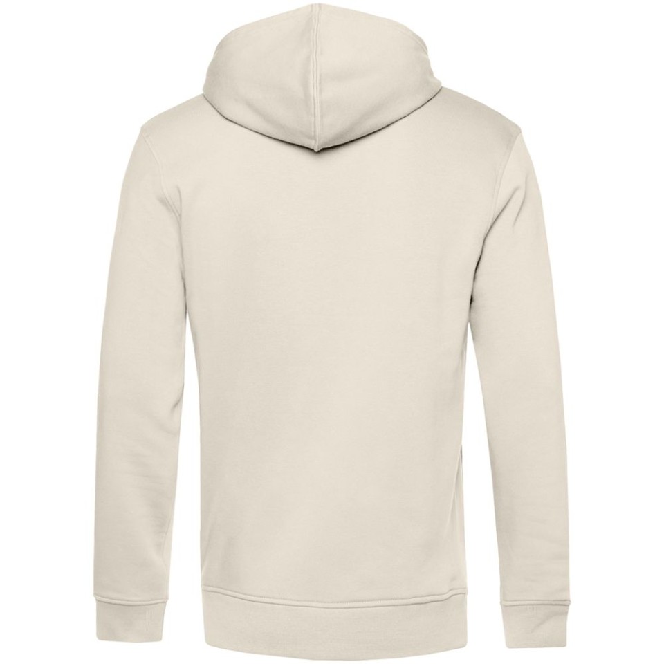 Толстовка на молнии с капюшоном унисекс BNC Inspire (Organic), молочно-белая, L