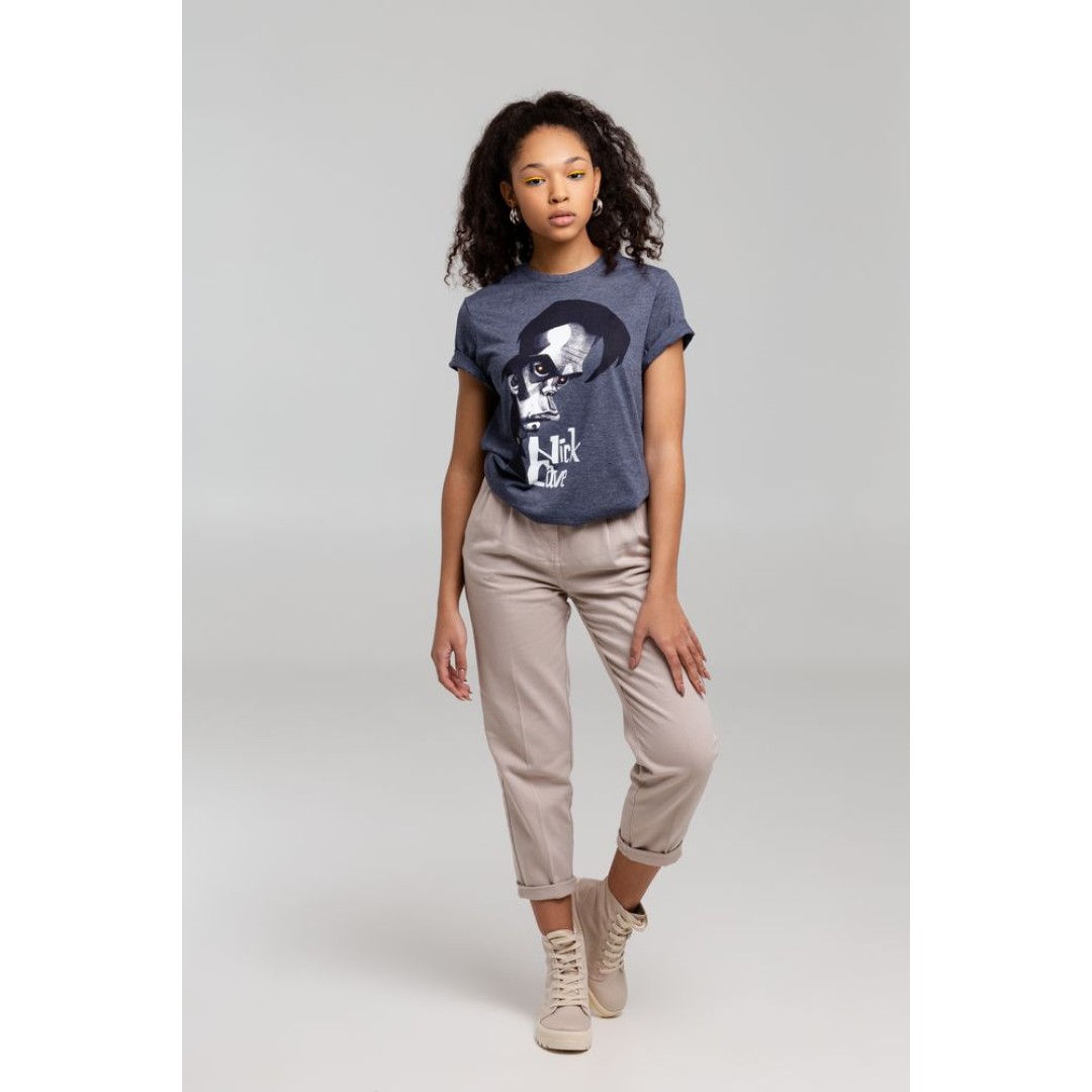 Футболка «Меламед. Nick Cave», темно-синий меланж, S