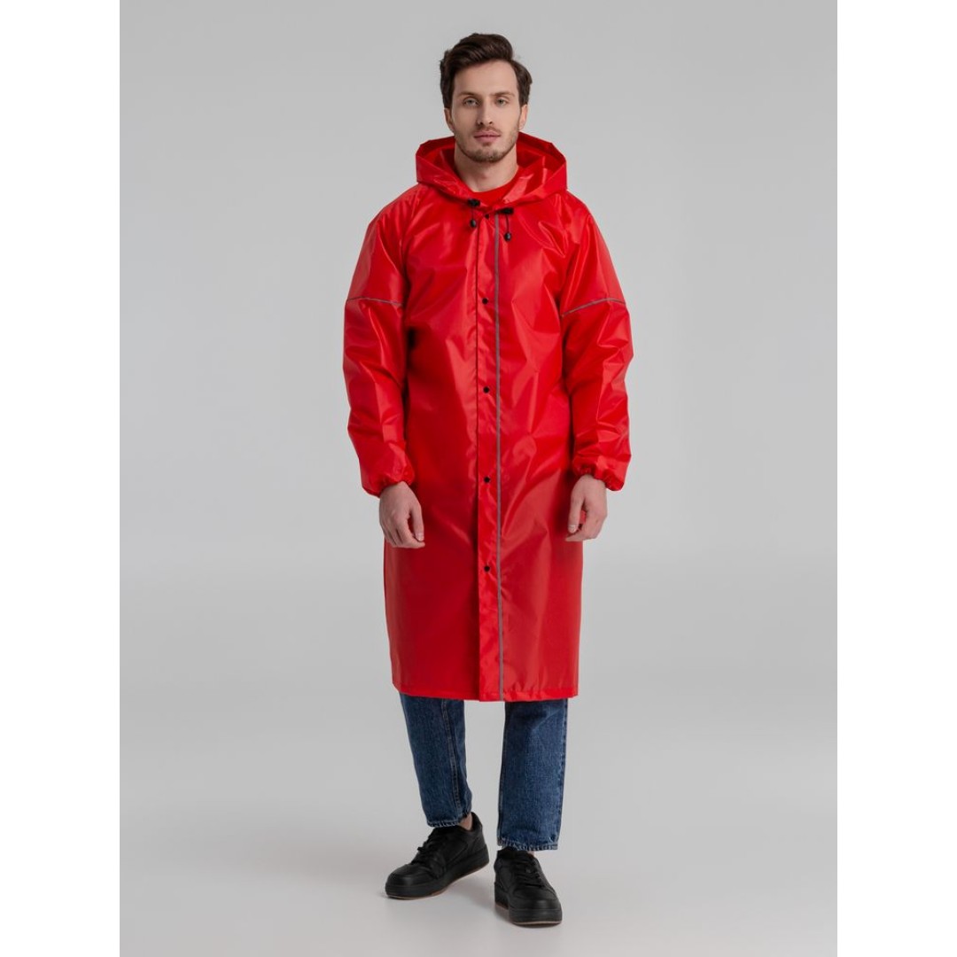 Дождевик со светоотражающими элементами Rainman Blink, красный, размер XS