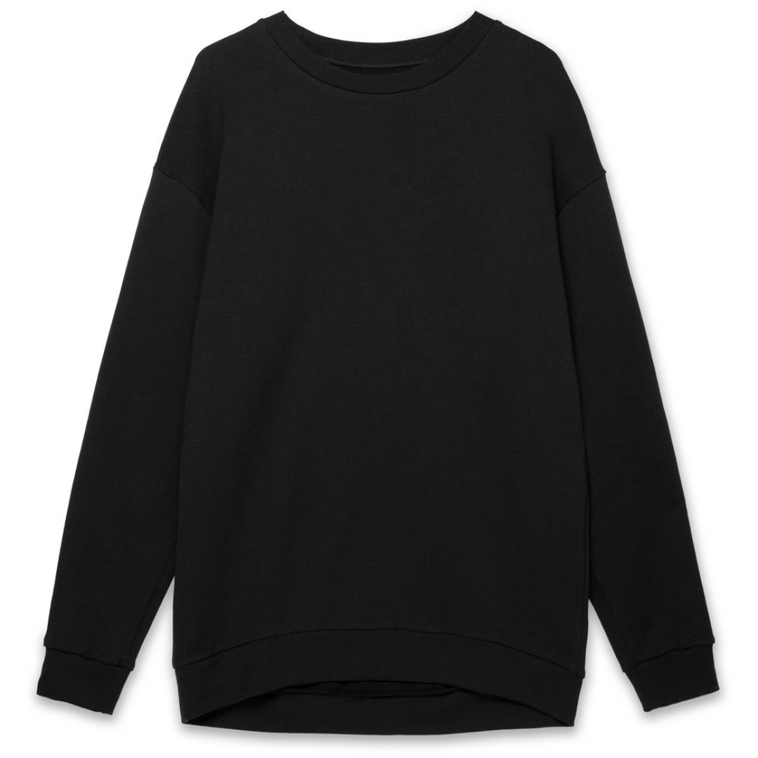 Свитшот оверсайз унисекс Omnifit, черный, размер XS/S