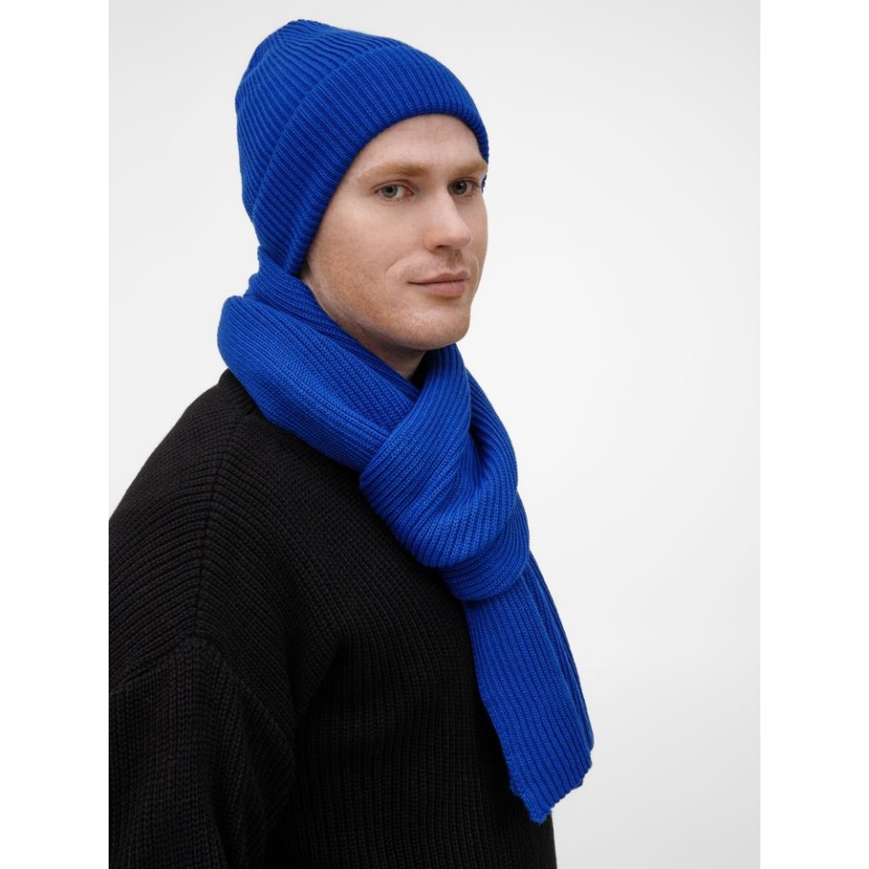 Шарф Nobilis Mono, ярко-синий