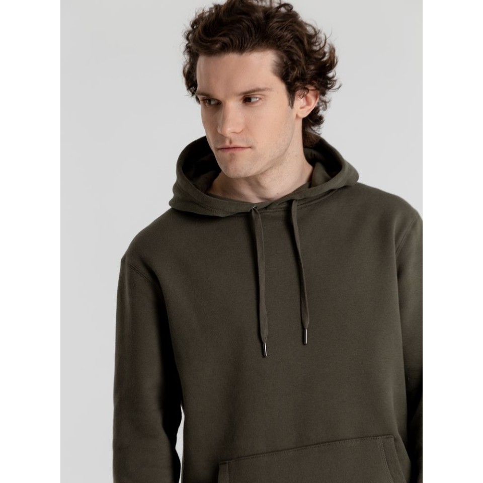 Толстовка с капюшоном унисекс King, хаки, L