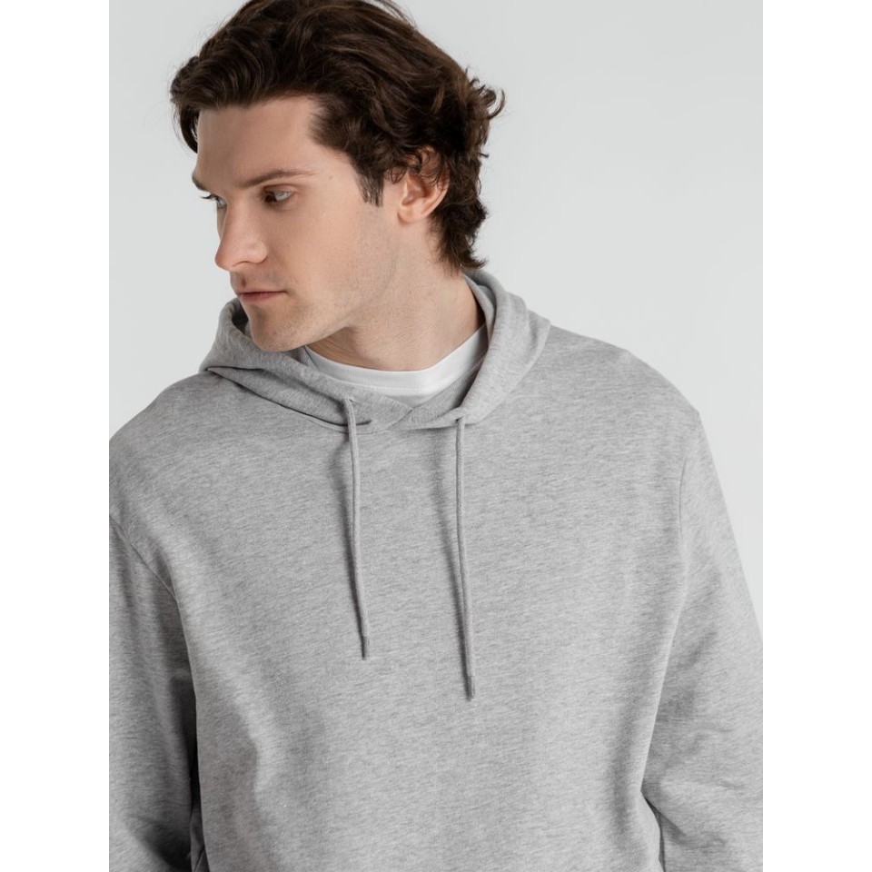 Толстовка с капюшоном унисекс Hoodie, серый меланж, S