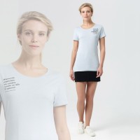 Футболка женская «Женщина хорошеет», голубая, S