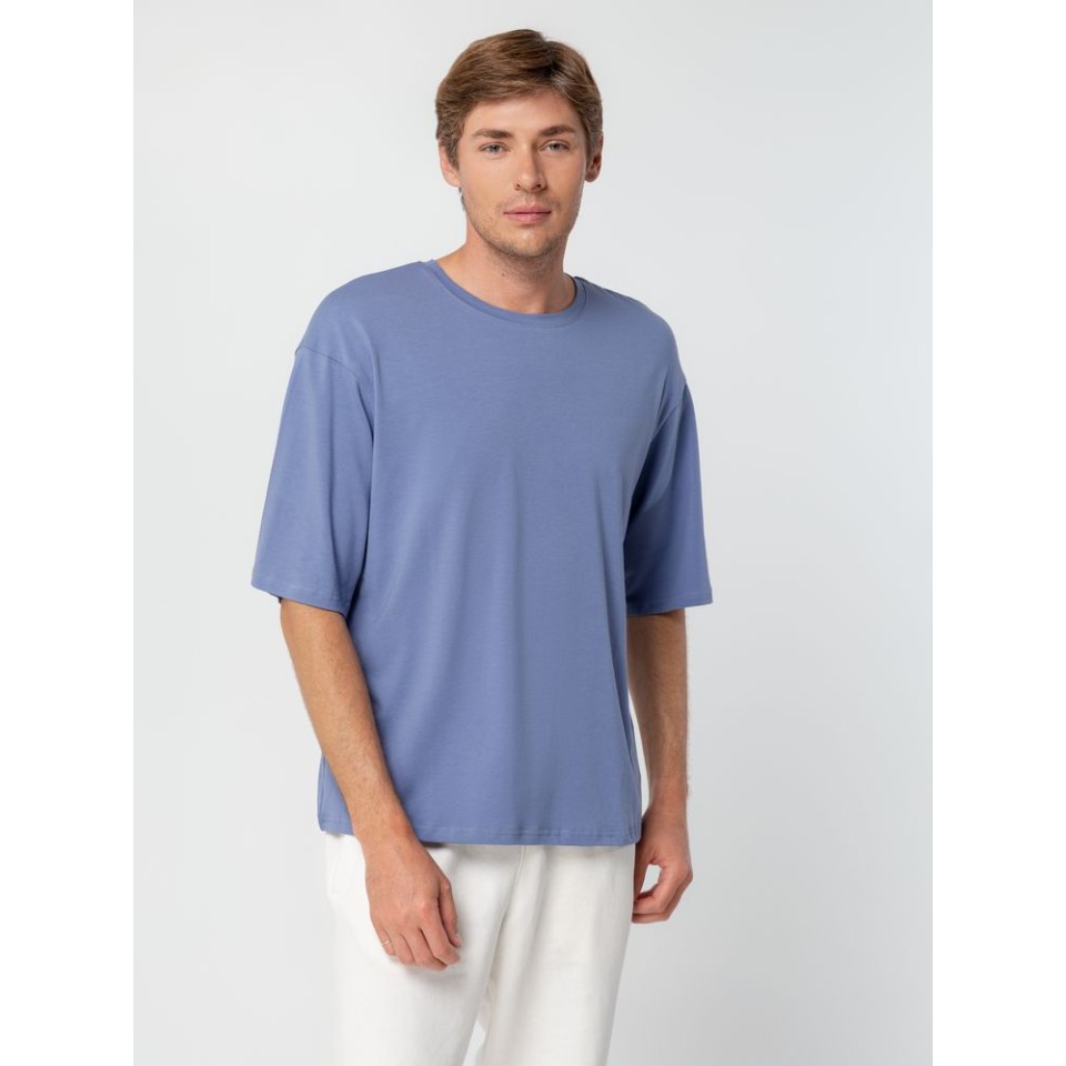 Футболка унисекс оверсайз Street Vibes, синяя (лавандовая), размер XL/XXL