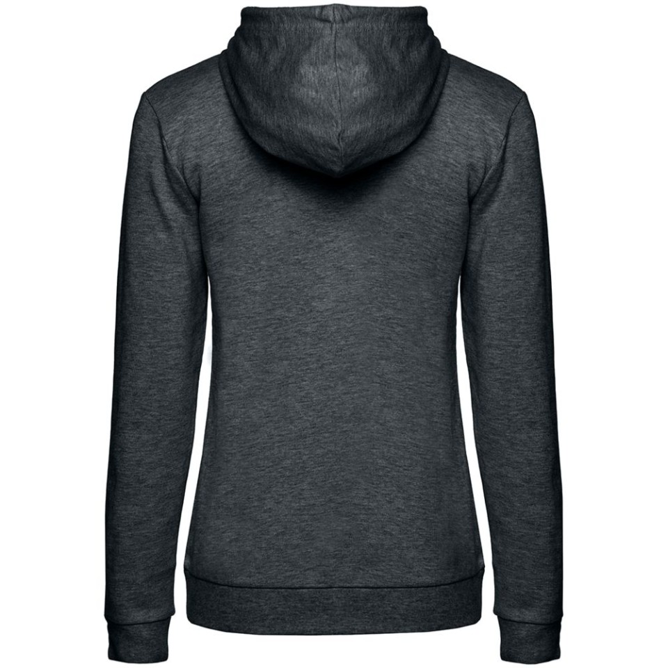 Толстовка с капюшоном женская Hoodie, серый меланж (антрацит), L