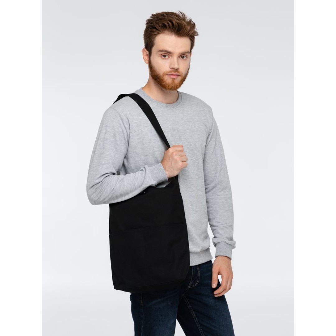 Сумка холщовая через плечо Artspace, черная