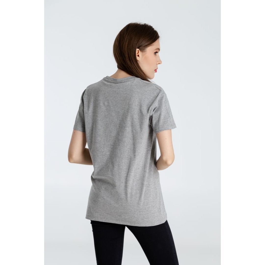 Футболка Hello! I Love You!, серый меланж, S