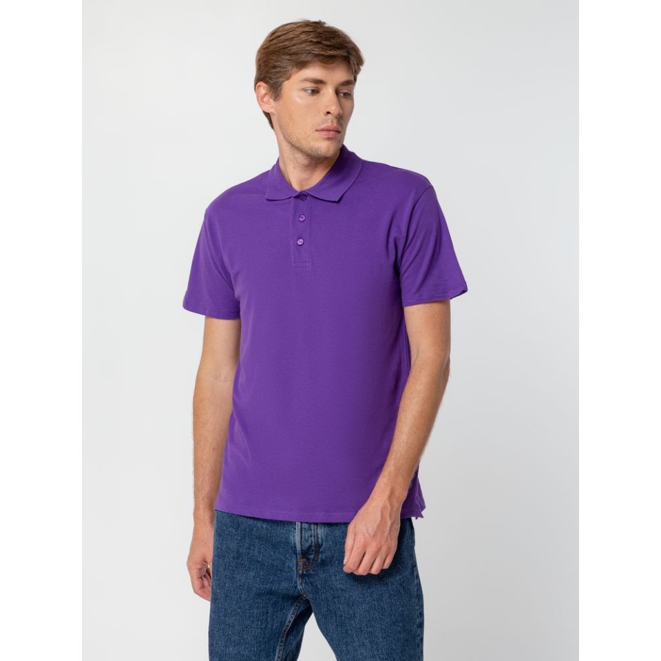 Рубашка поло мужская Summer 170 темно-фиолетовая, L