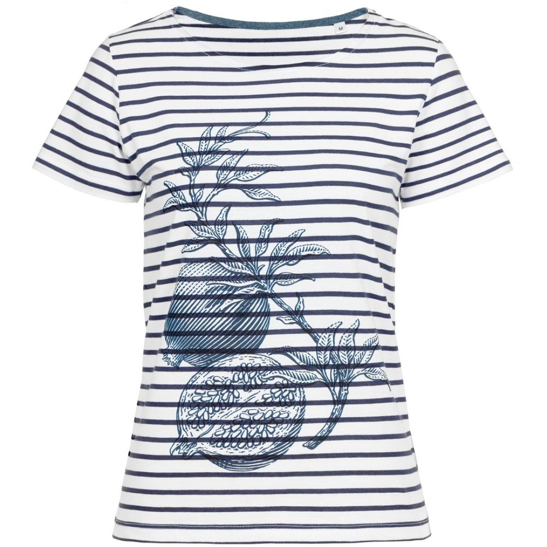 Футболка женская Grand Granat New, белая с синим, XS