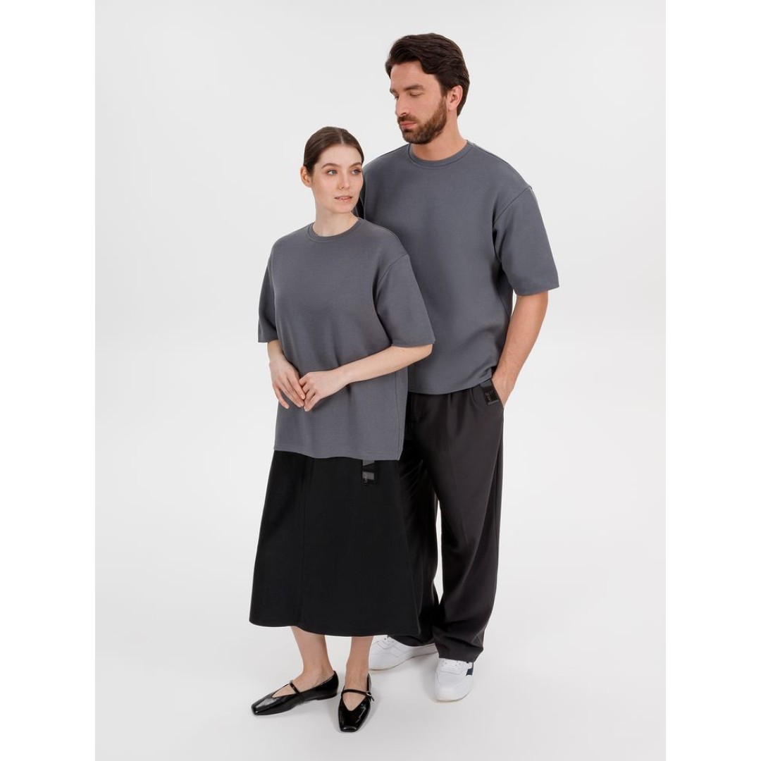 Джемпер с коротким рукавом Siluetti Volumica, серый, размер XS/S